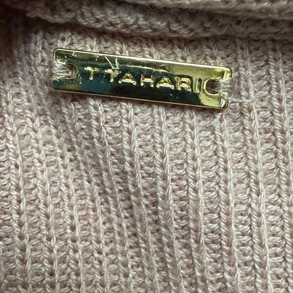 T TAHARI Pink Open-Front Cardigan Sweater